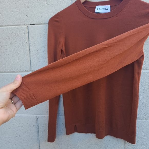 Partow | Greta Merino Wool Sweater in Rust - Picture 12 of 16